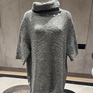 Inhabit Heather Gray Cowl Neck Sweater